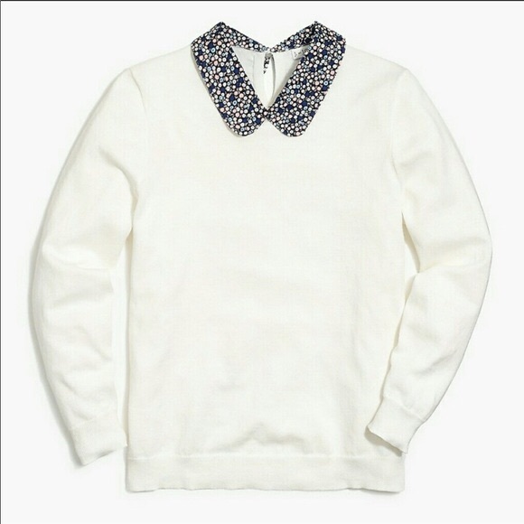 J. Crew Sweaters - NWT J CREW (S) Tipi liberty collar sweater white